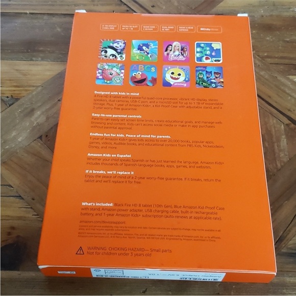 NIB Amazon Fire HD 8 Kids Tablet 8” - 32 GB - Cyber Sky (2022 Release) - Picture 2 of 2